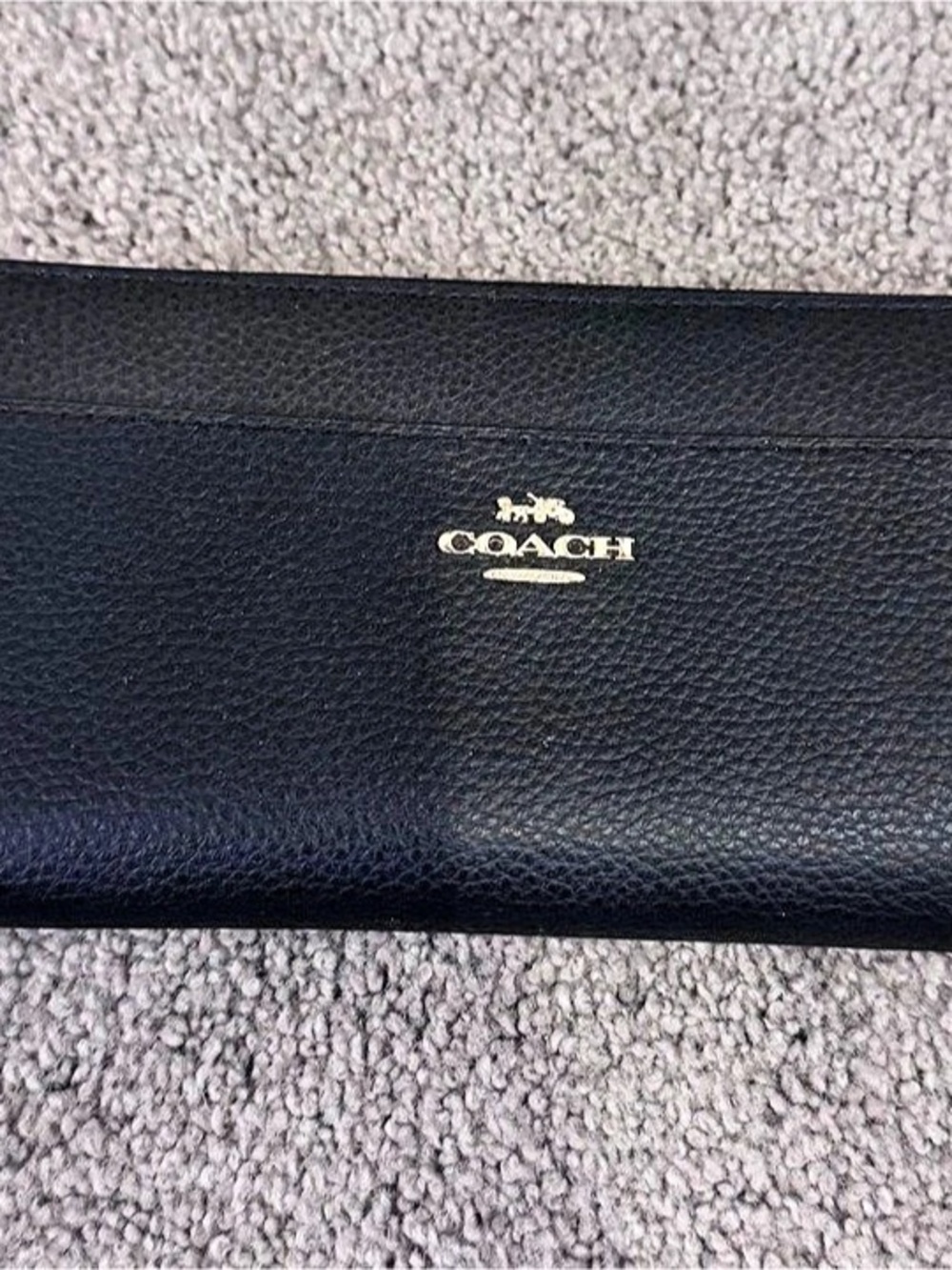 Coach Long Zip Around Wallet Black